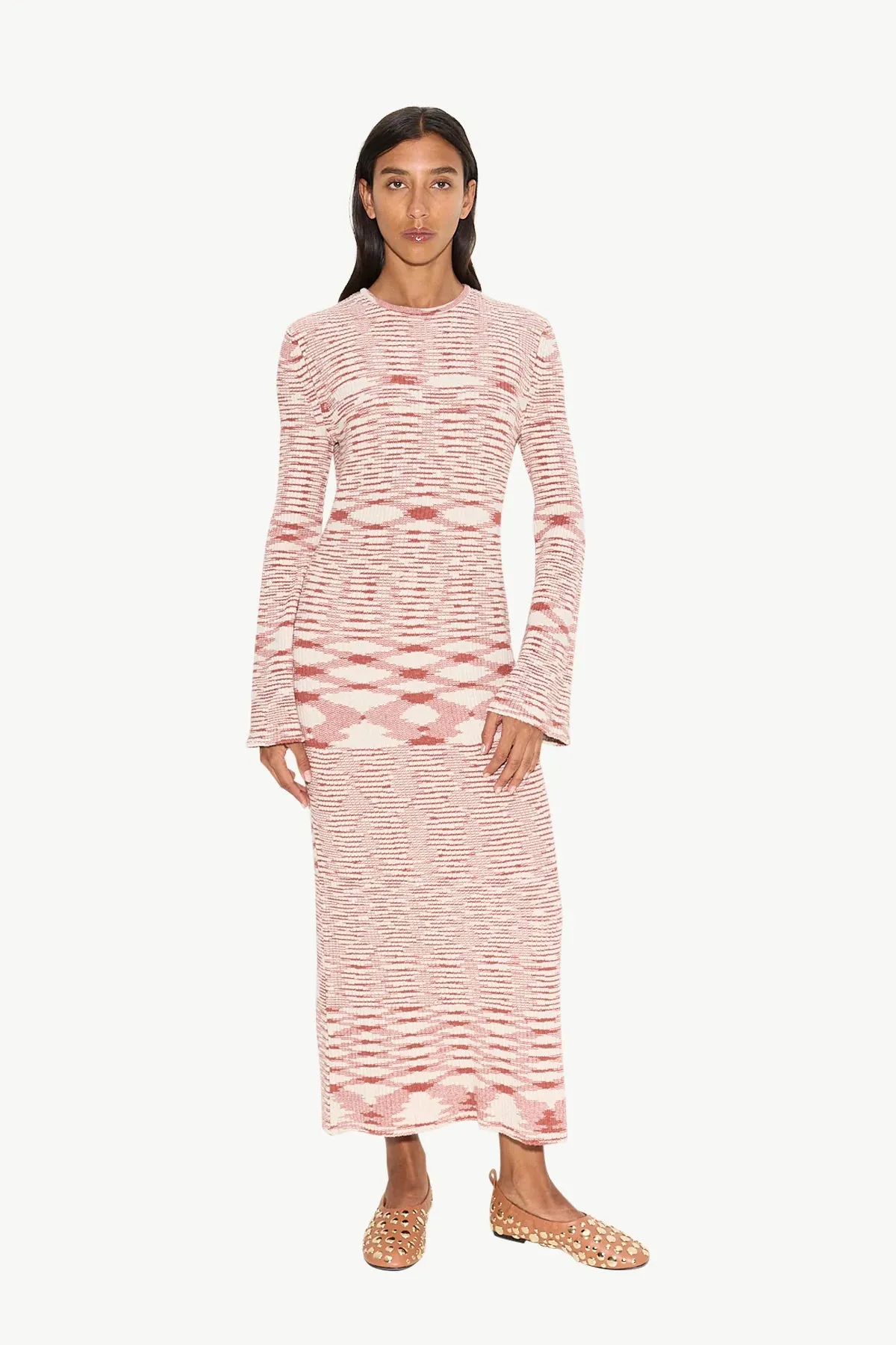 Axon Knit Dress Rust/Rice