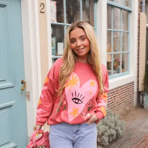 Babe sweater oud roze