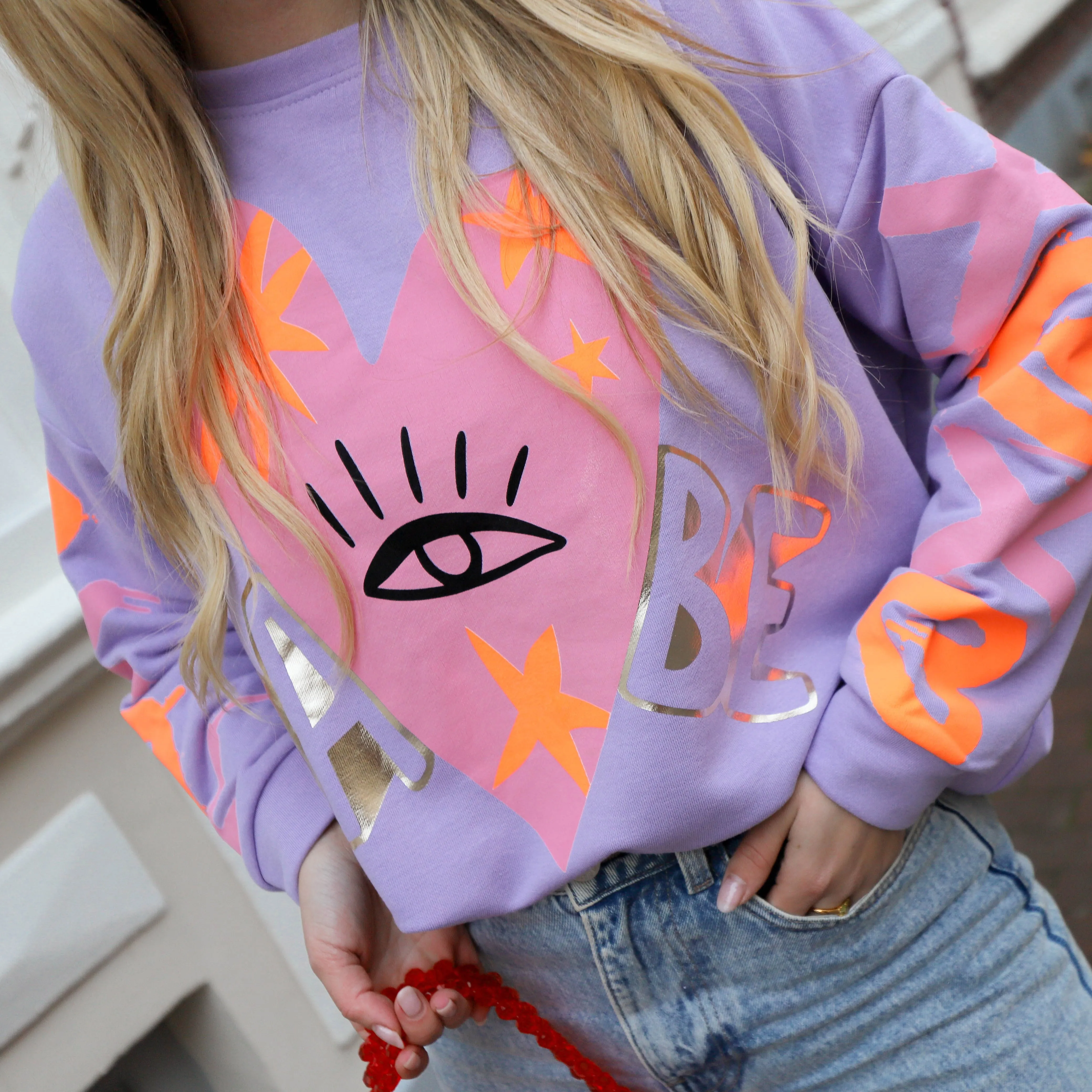 Babe sweater paars