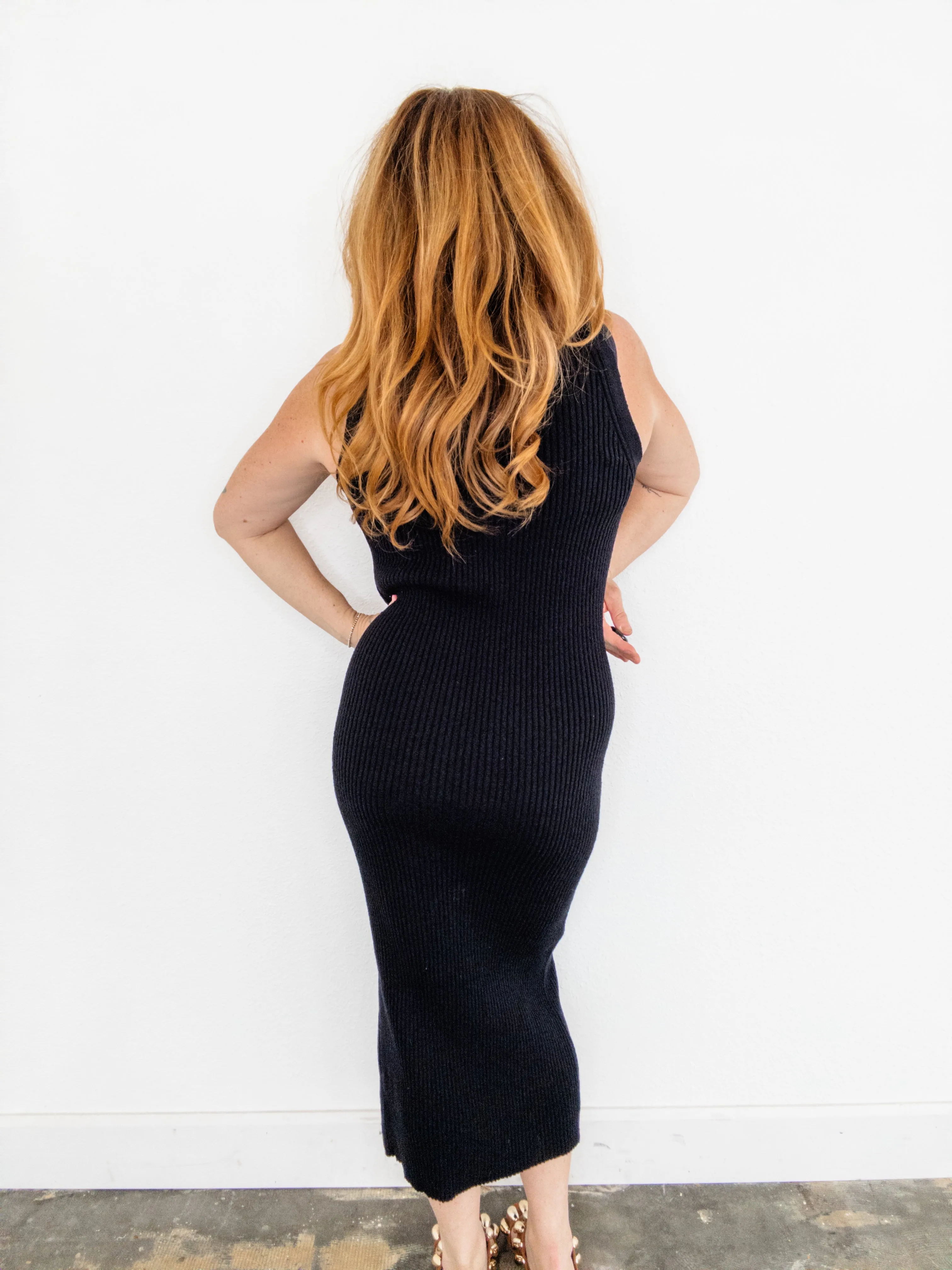 Back to Black Rib Dress