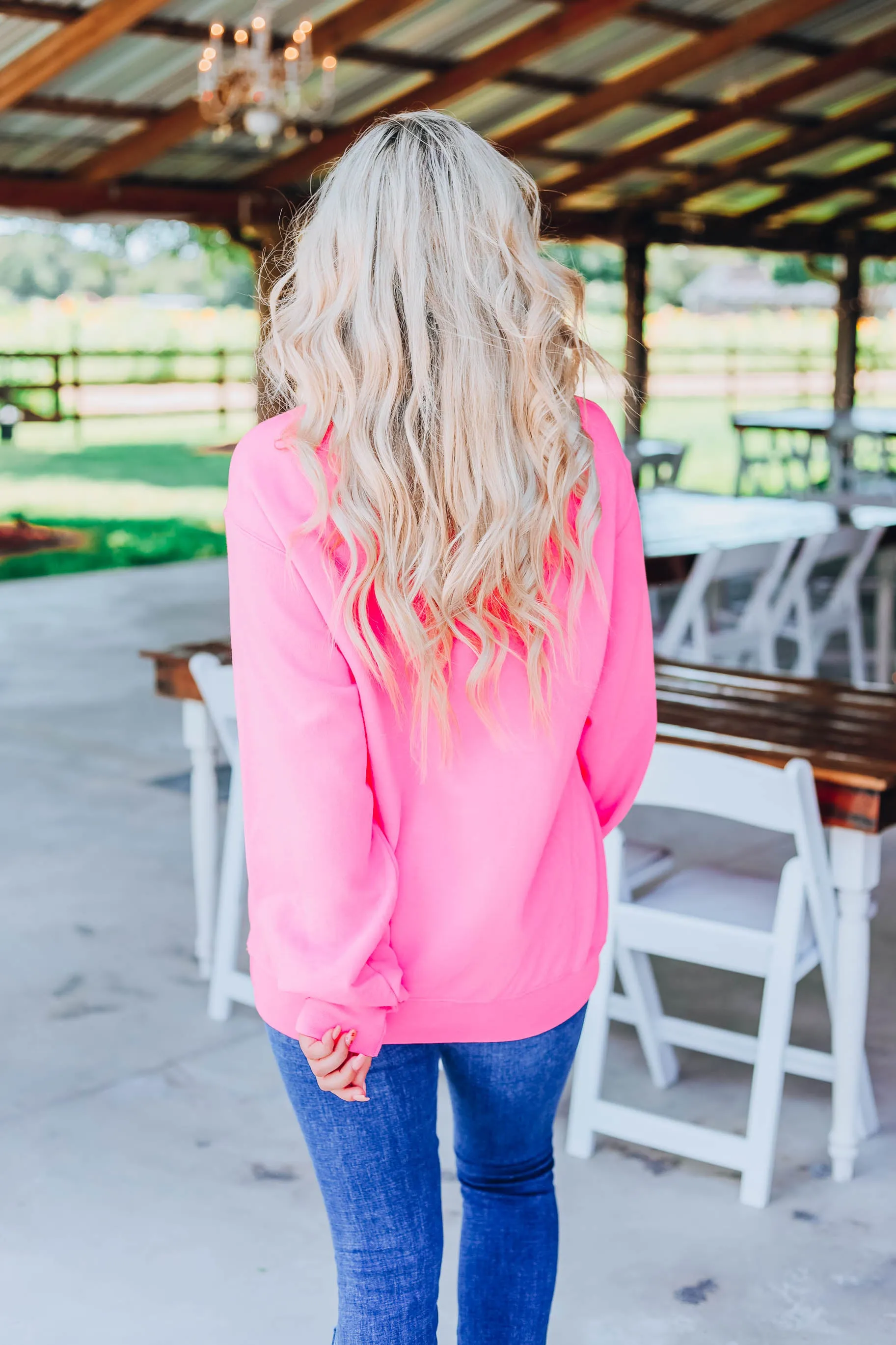 Bad Ass Babes Club Sweatshirt - Hot Pink