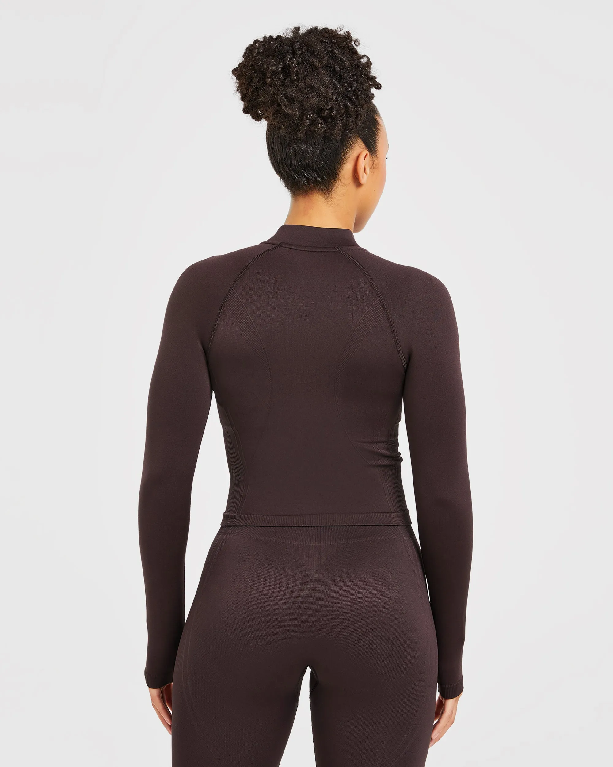 Balance V3 Seamless Zip Jacket - Dark Brown