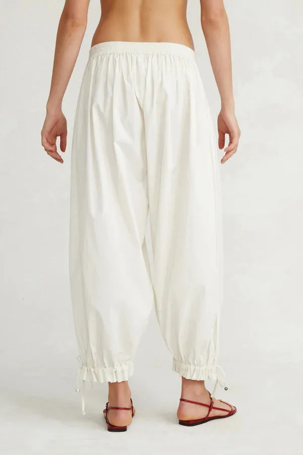 BALLOON POPLIN PANT EGGSHE