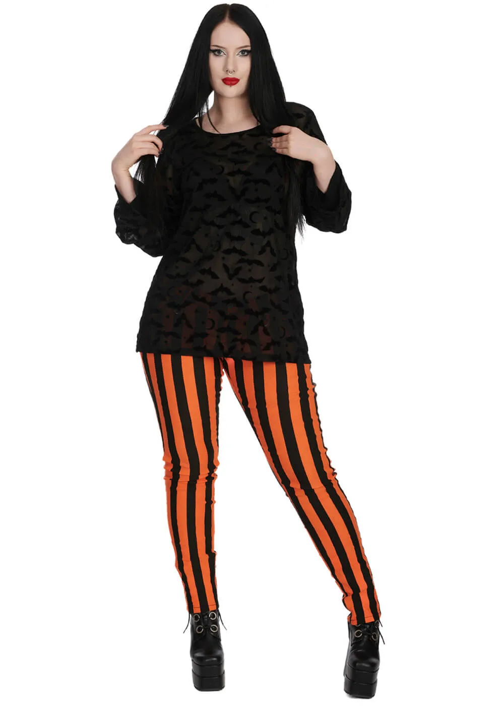 Banned Alternative Temptress Bat Top Black