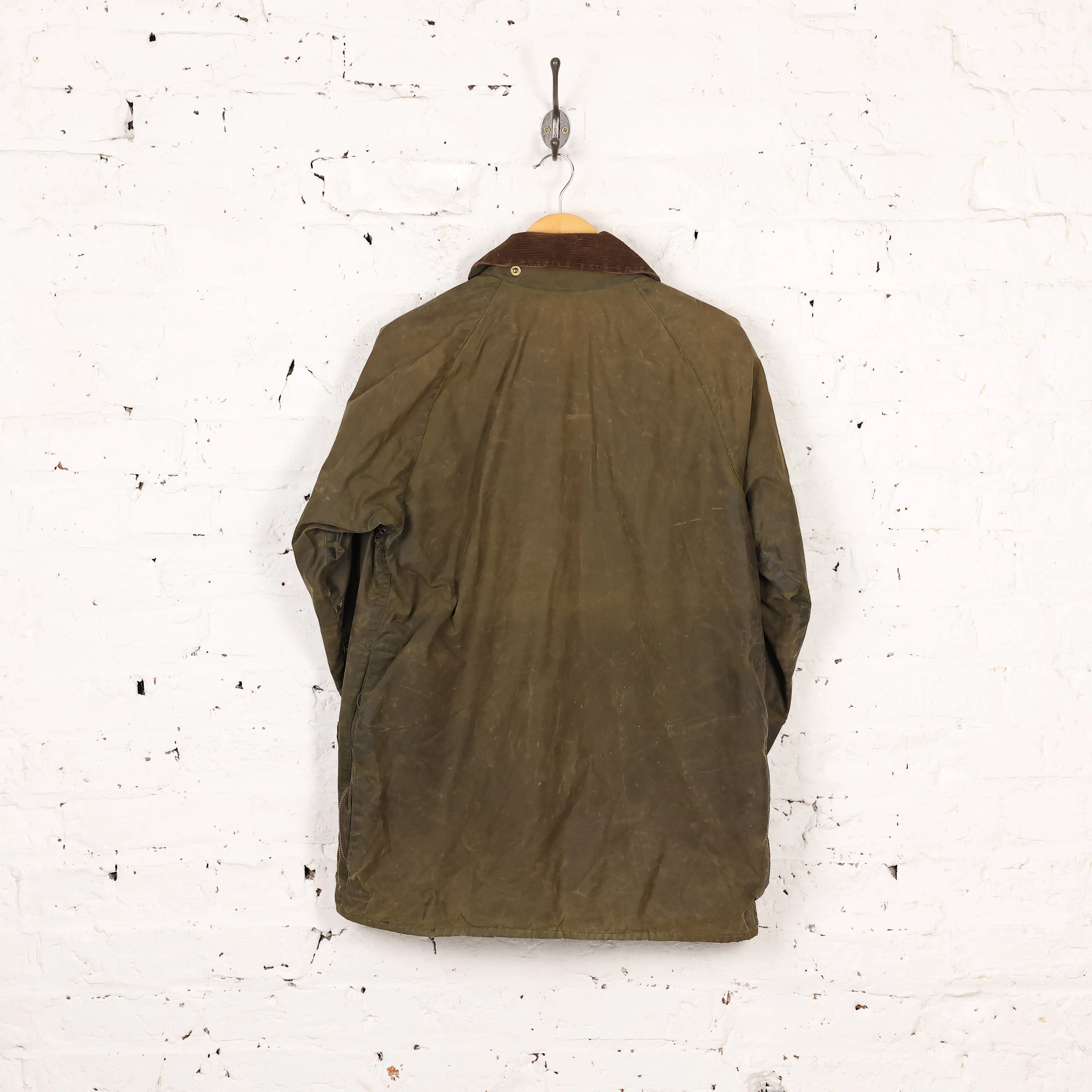 Barbour Beaufort Wax Jacket Coat - Green - S