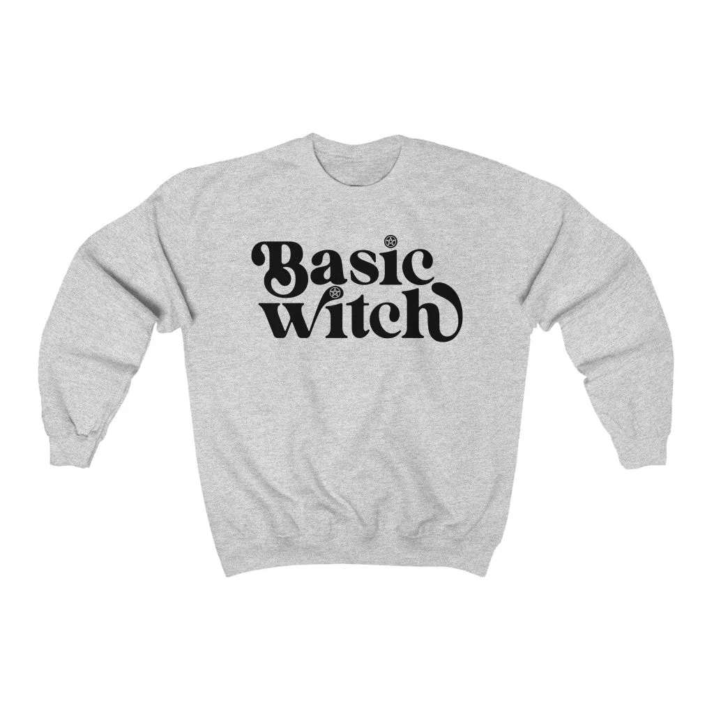 Basic Witch Sweatshirt | Unisex Long Sleeve Warm Shirt Mens Womens