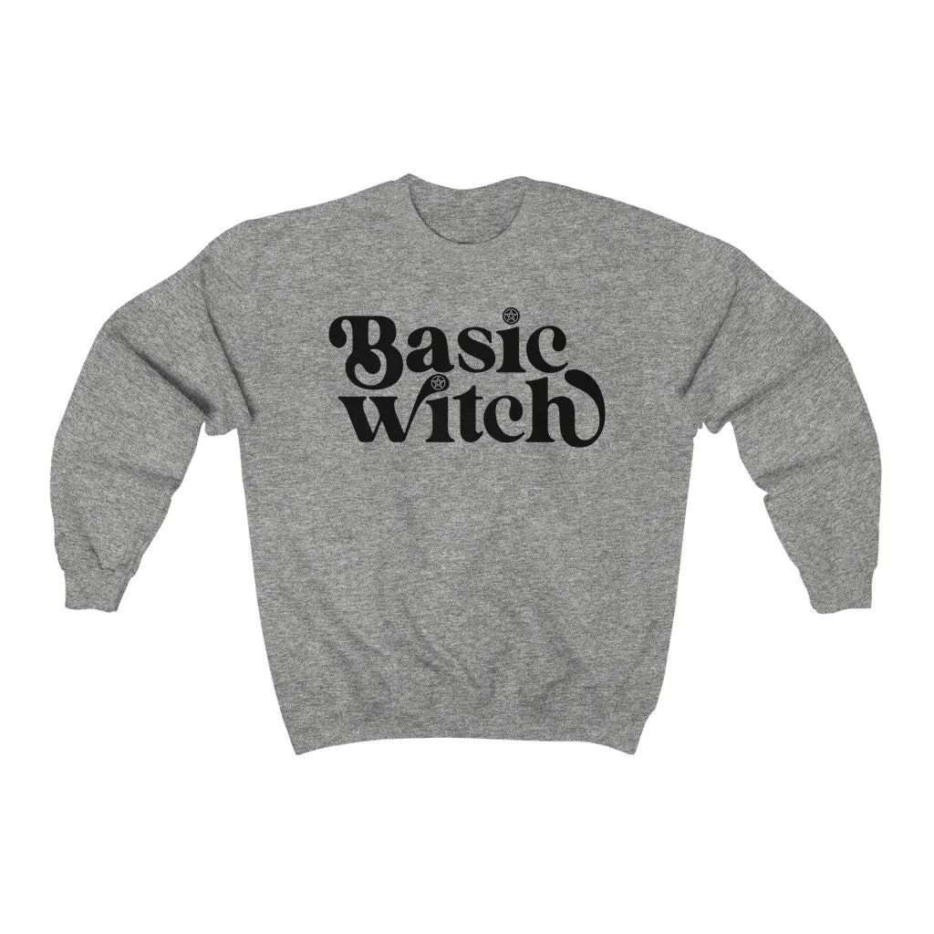 Basic Witch Sweatshirt | Unisex Long Sleeve Warm Shirt Mens Womens