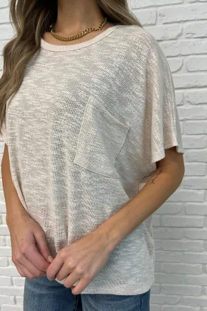 Basically Flowing Dolman Sleeve Top in Sand Beige
