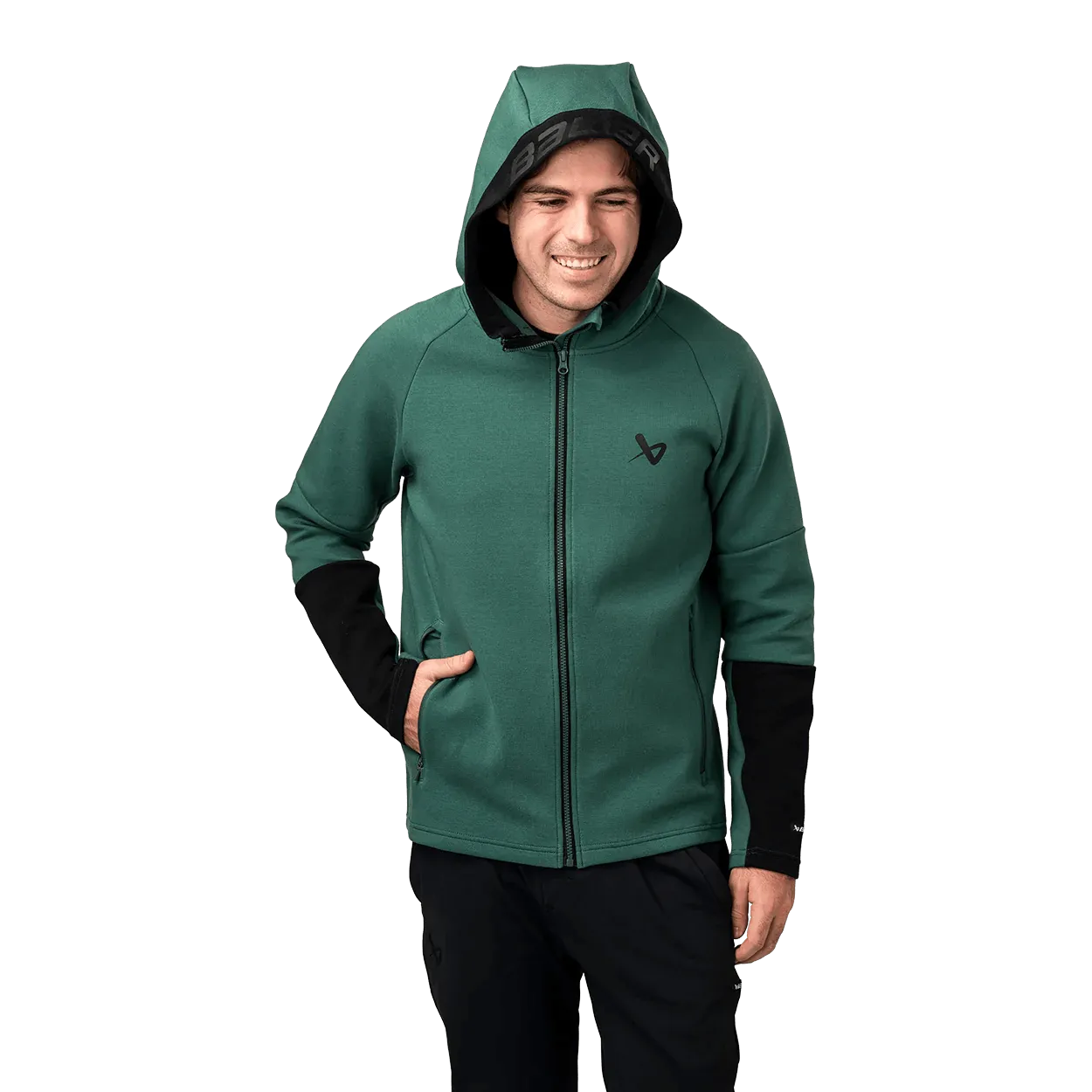 Bauer FLC Colour Block Full Zip - Green