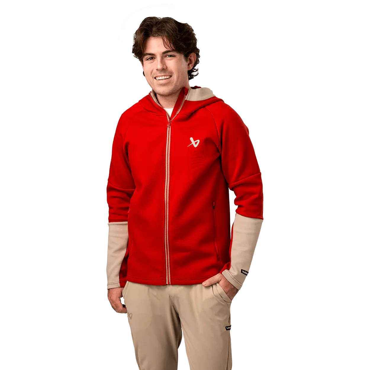 Bauer FLC Colour Block Full Zip - Red