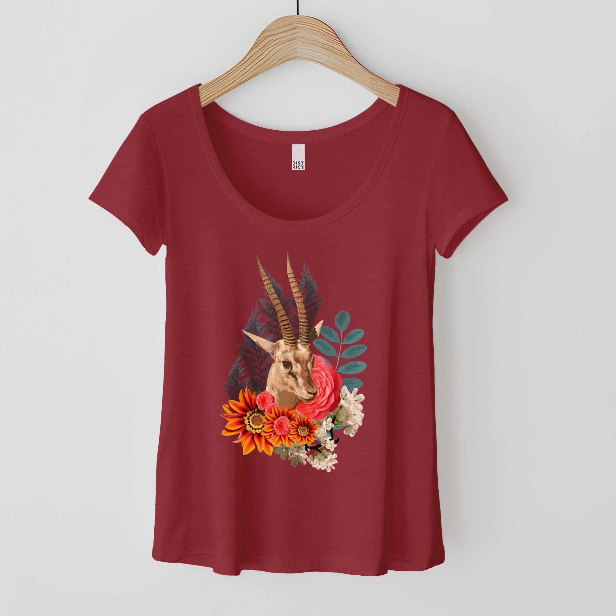Beautiful Antelope - Women’s Flex Scoop Neck Tee