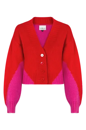 Belan Cardigan - Red/Fuchsia