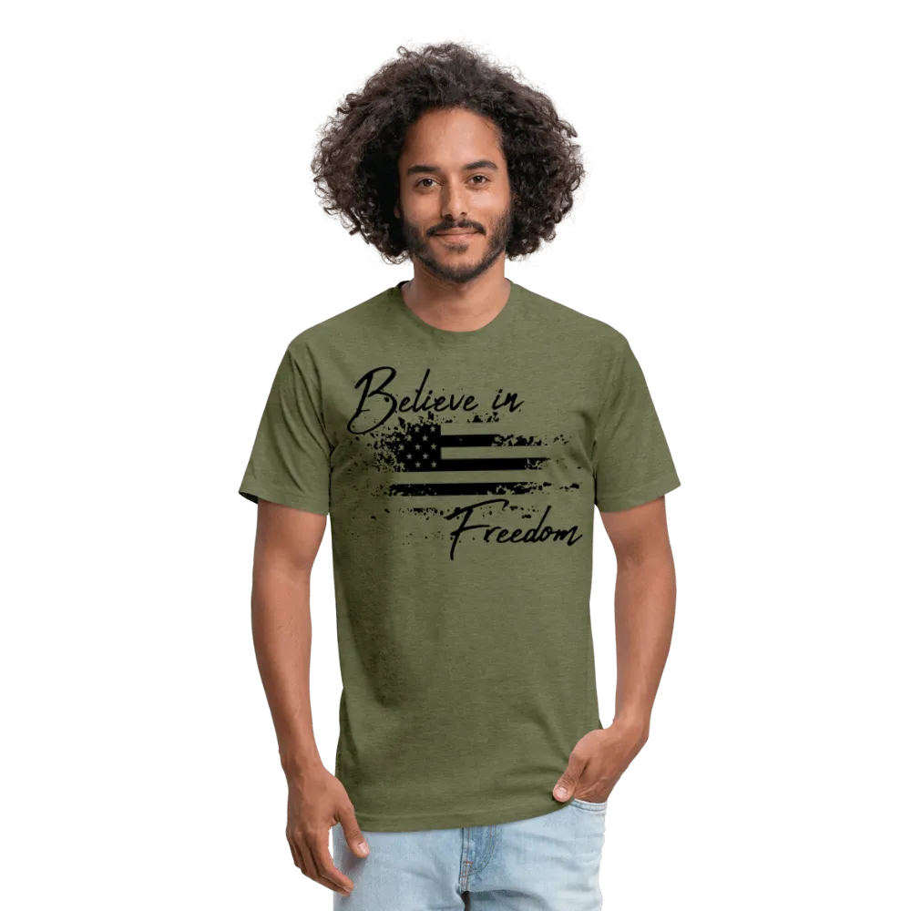 Believe in Freedom Fitted Cotton/Poly T-Shirt