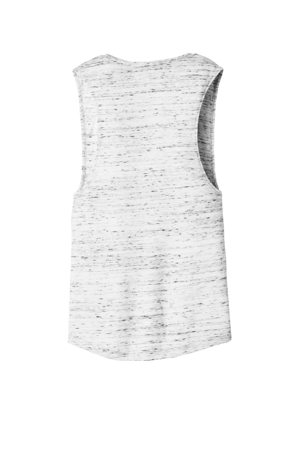 BELLA CANVAS  Women's Flowy Scoop Muscle Tank. BC8803 White Marble