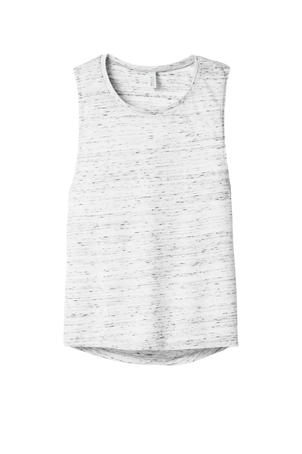BELLA CANVAS  Women's Flowy Scoop Muscle Tank. BC8803 White Marble