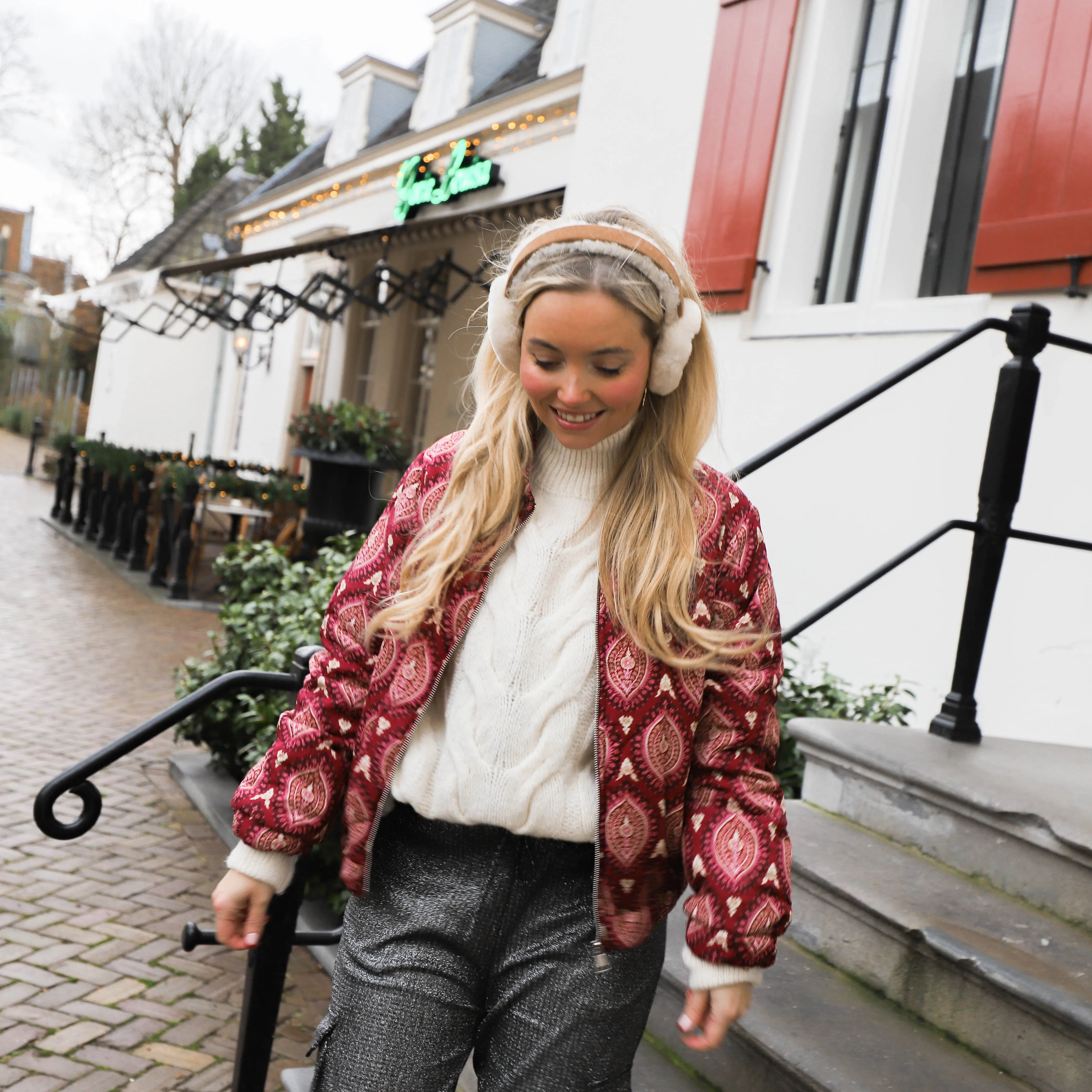 Biba bomber jack burgundy