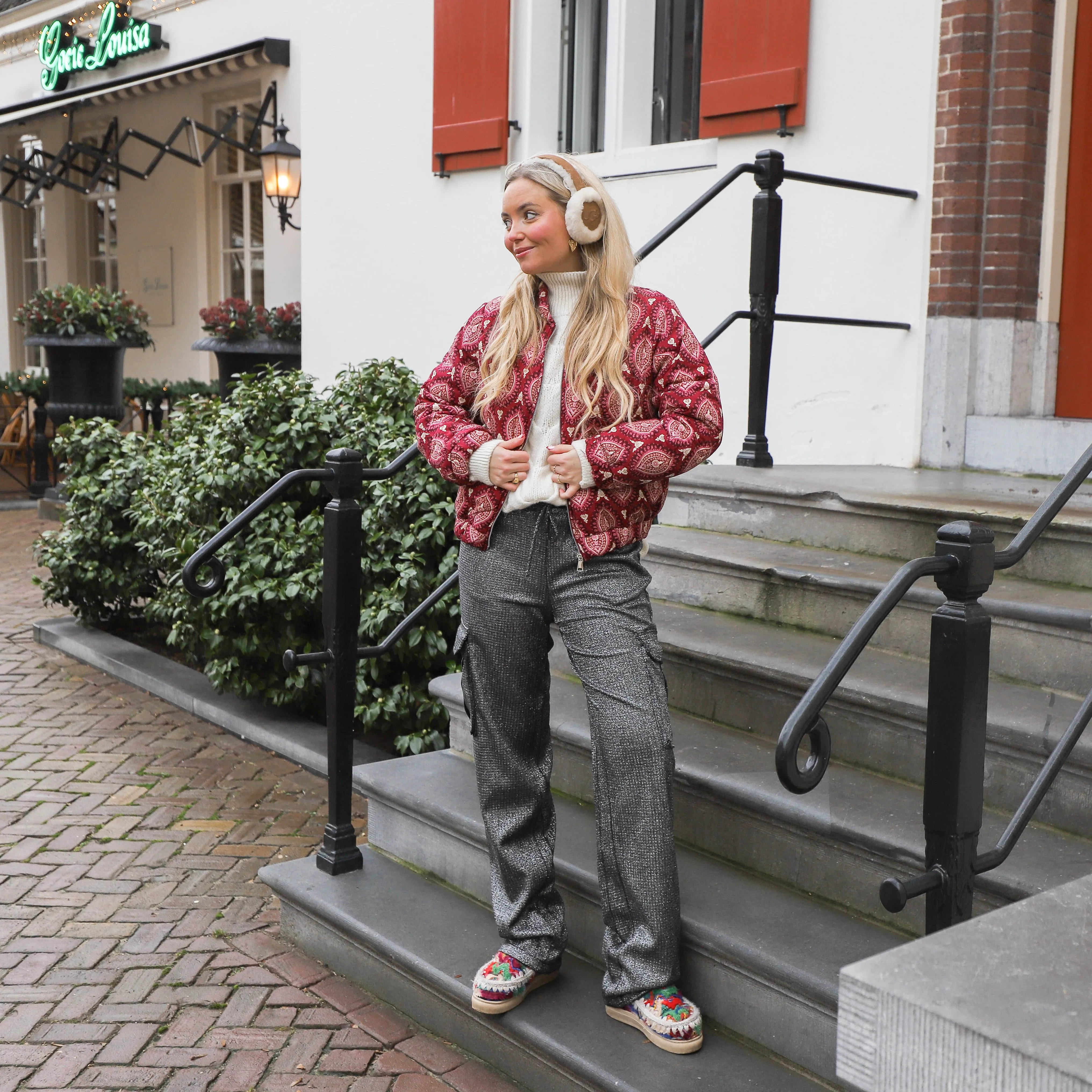 Biba bomber jack burgundy