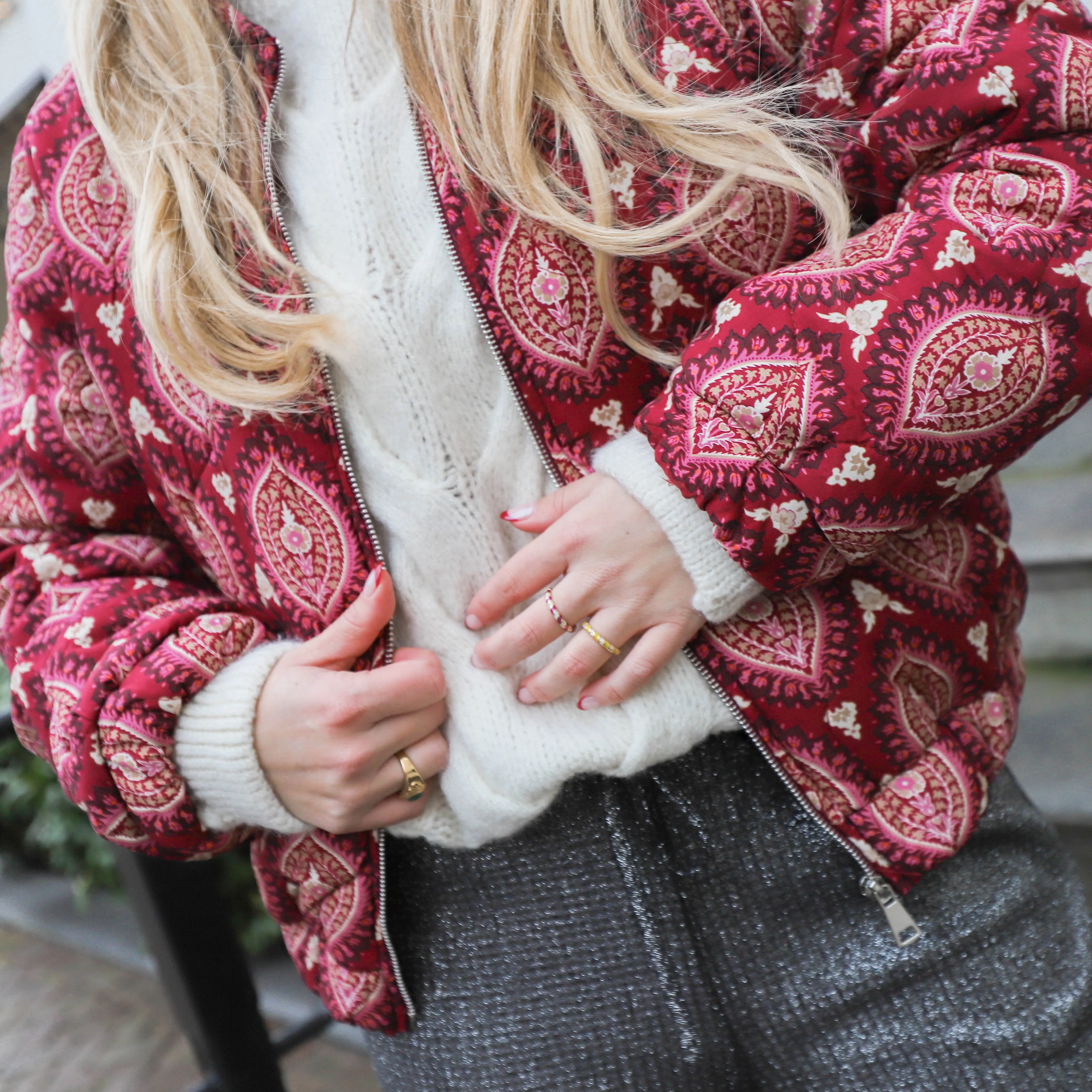 Biba bomber jack burgundy