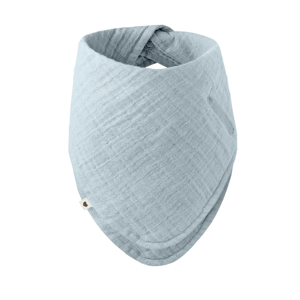 BIBS Organic Muslin Cotton Bandana Bib - Baby Blue