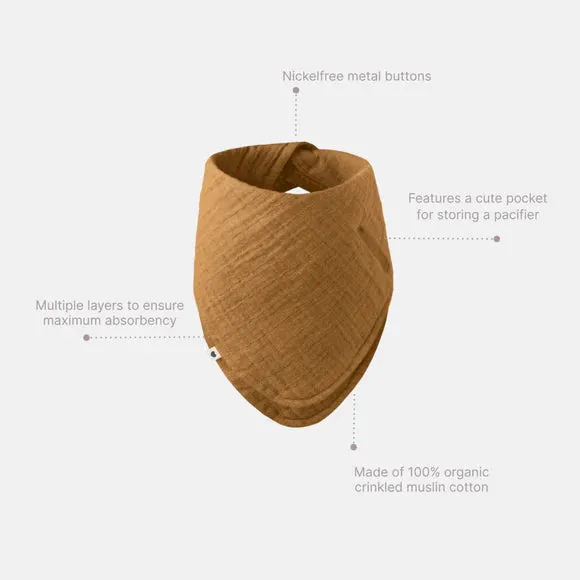BIBS Organic Muslin Cotton Bandana Bib - Pale Butter