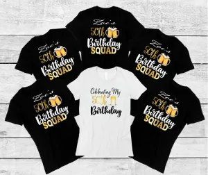 Birthday Squad Gold Beer Mug T-Shirts