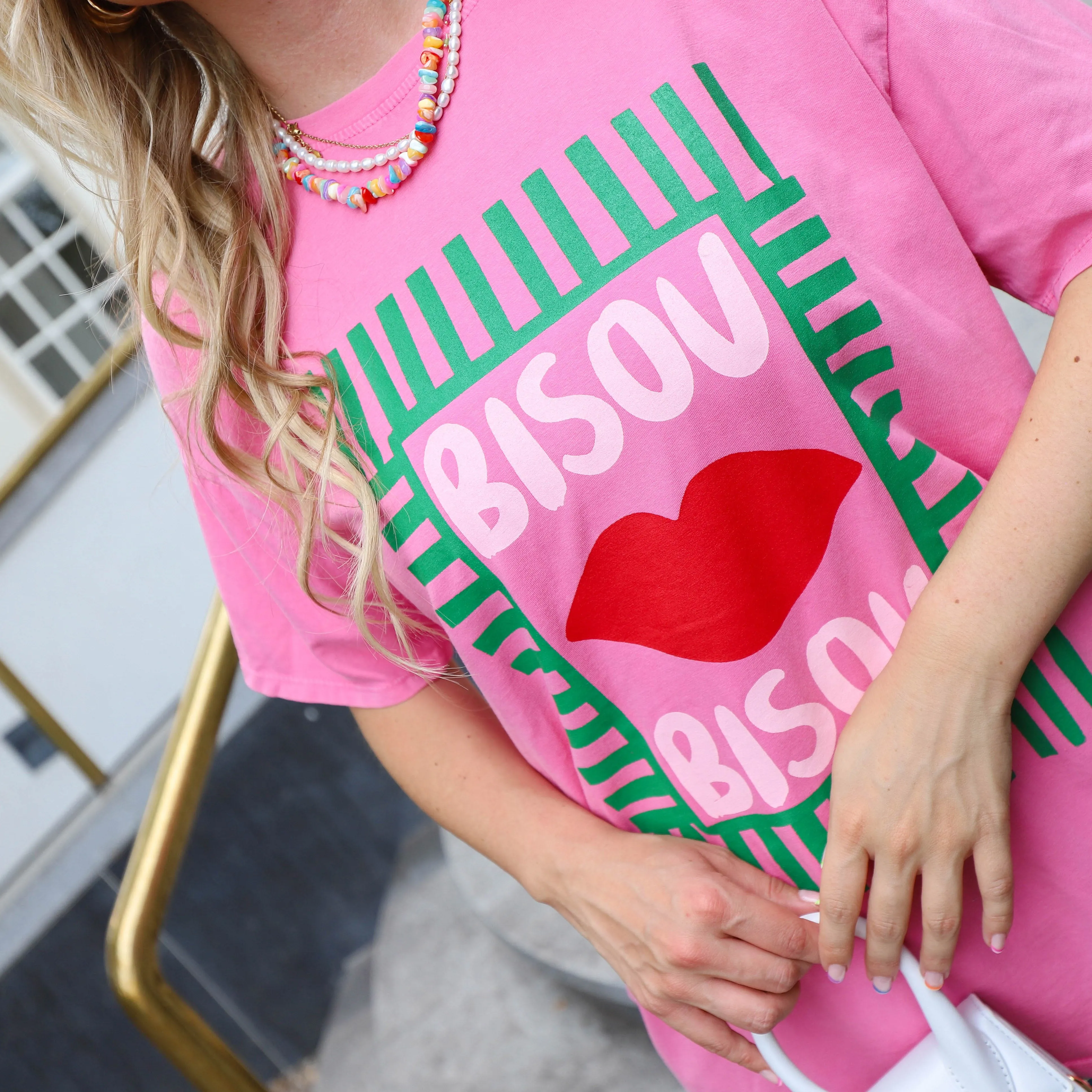 Bisou tee roze