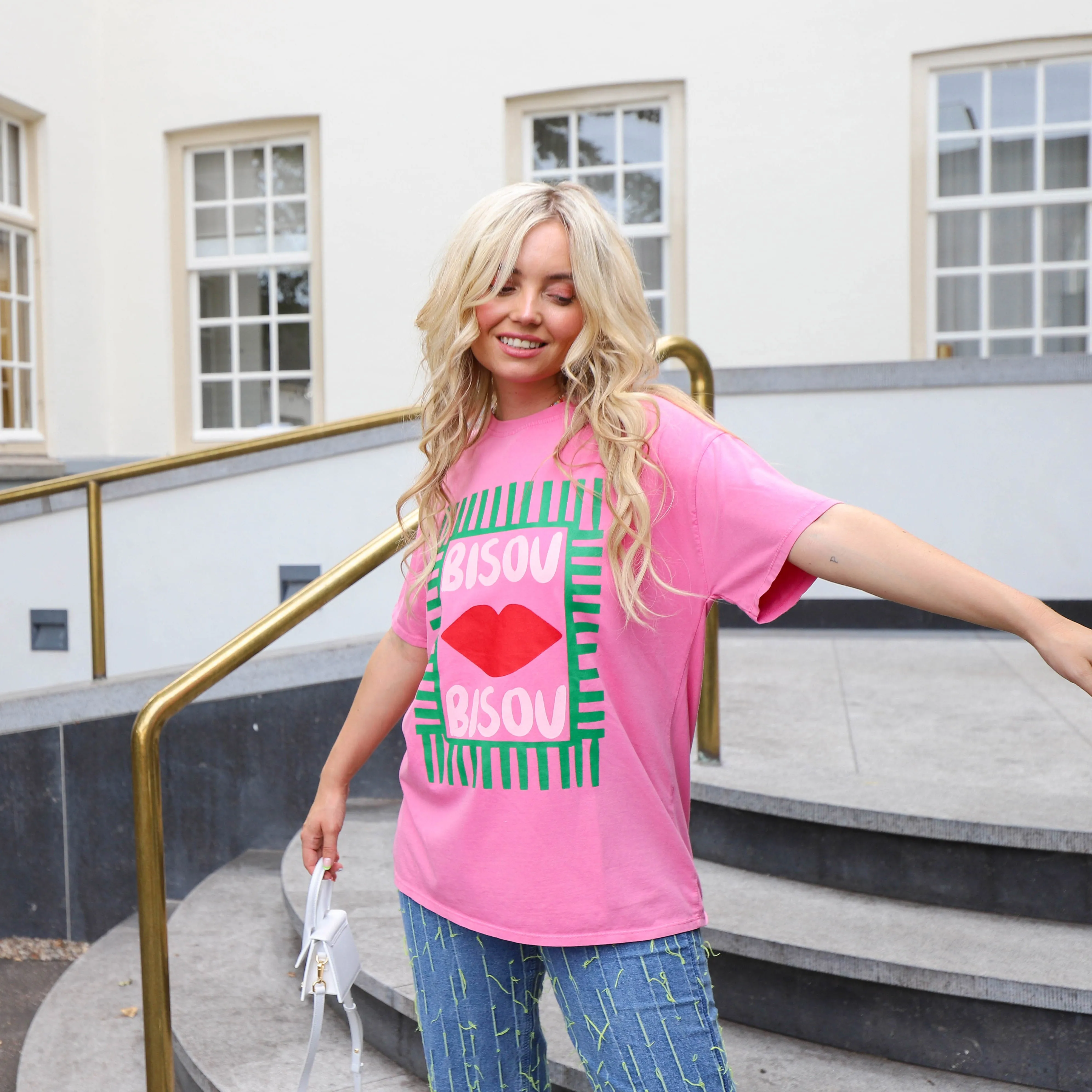 Bisou tee roze