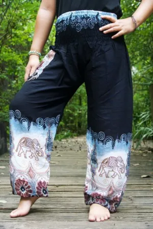 Black and White Elephant Pants