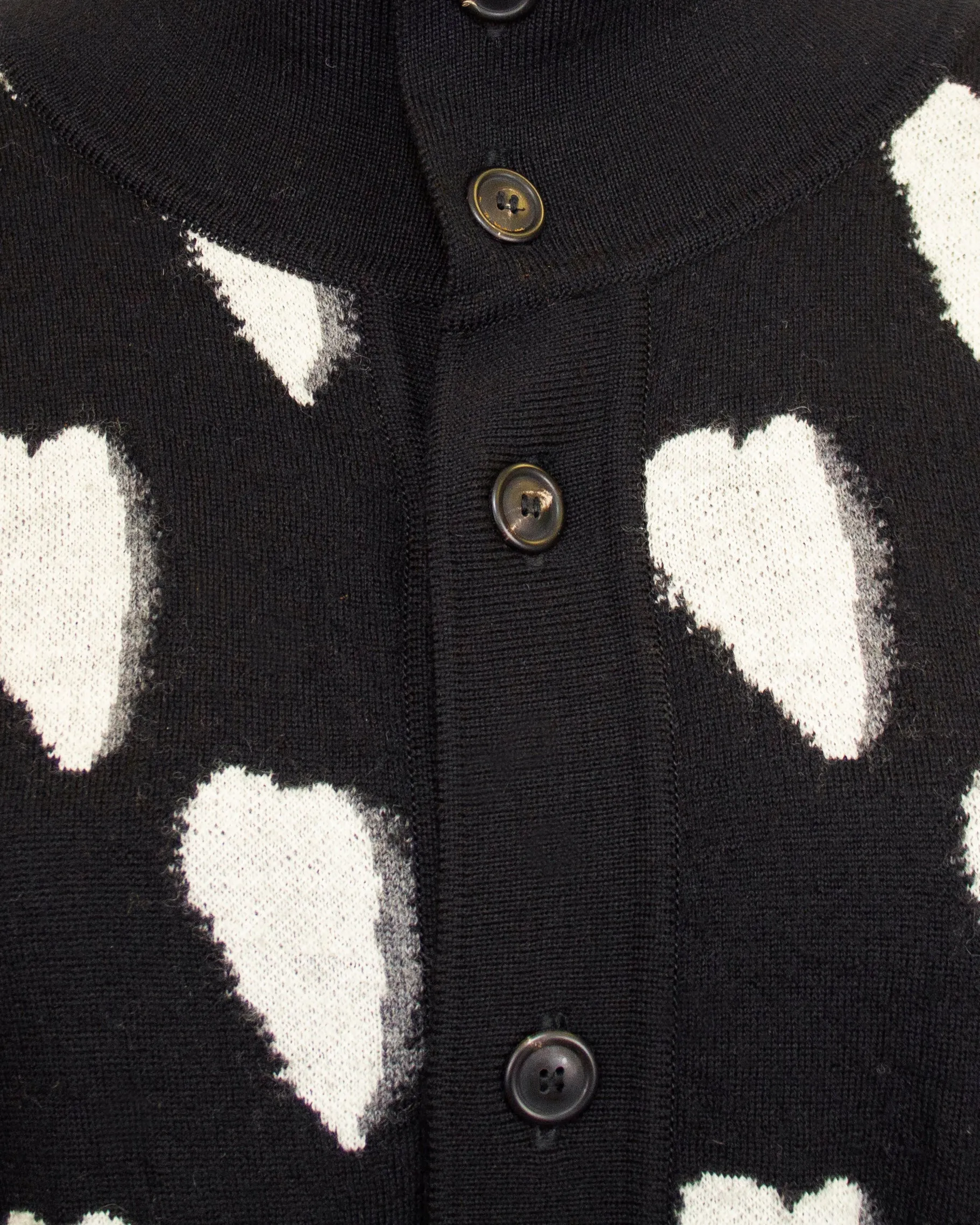 Black and White Heart Cardigan