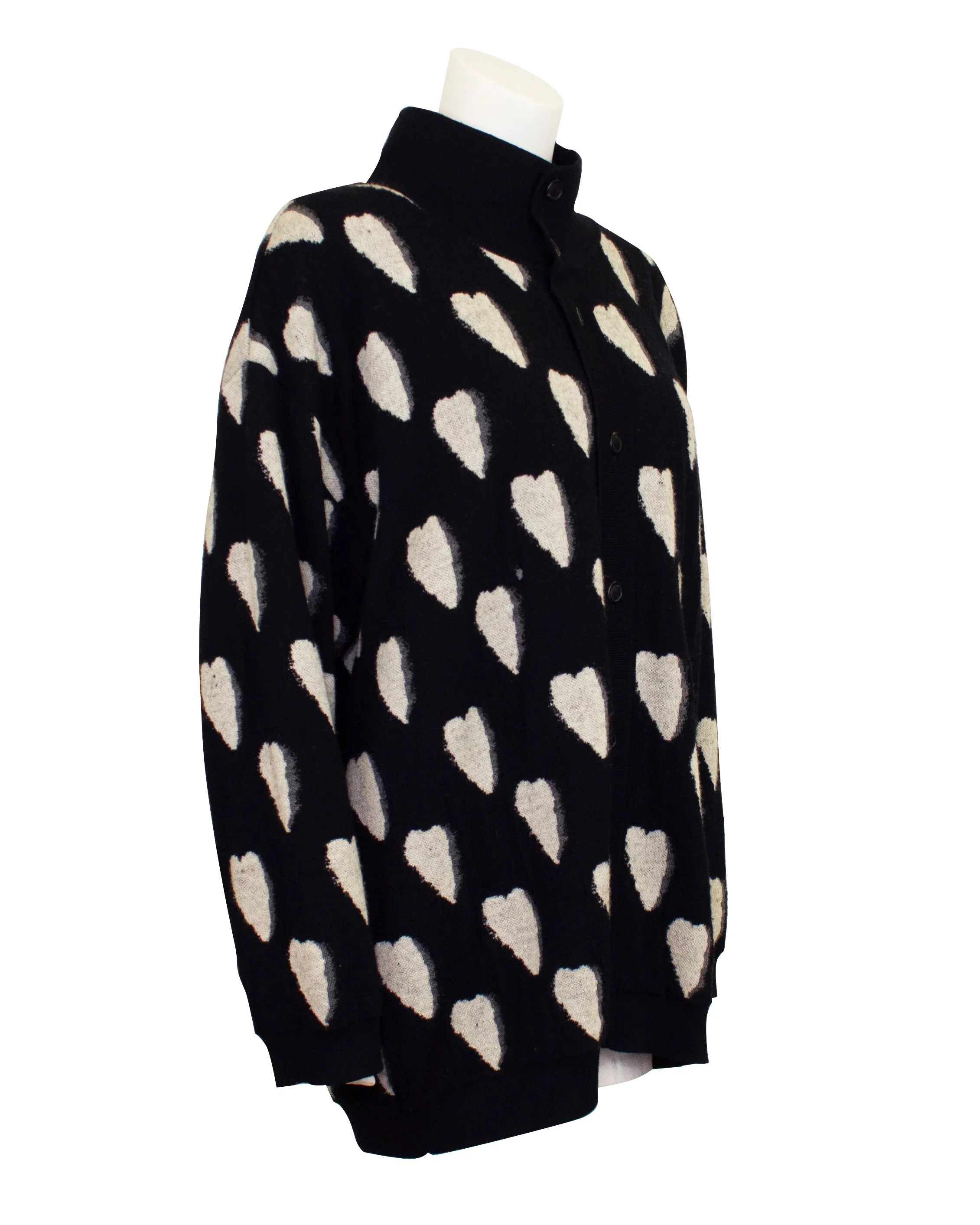 Black and White Heart Cardigan