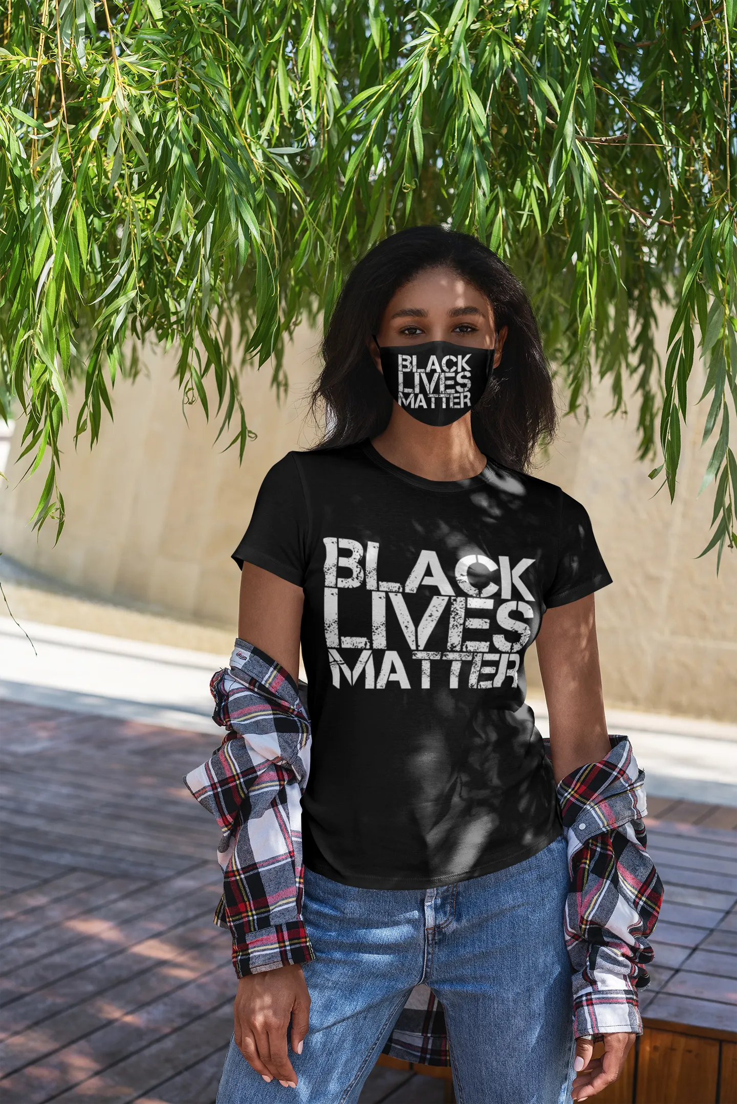 BLACK LIVES MATTER Adult Fitted Face Mask