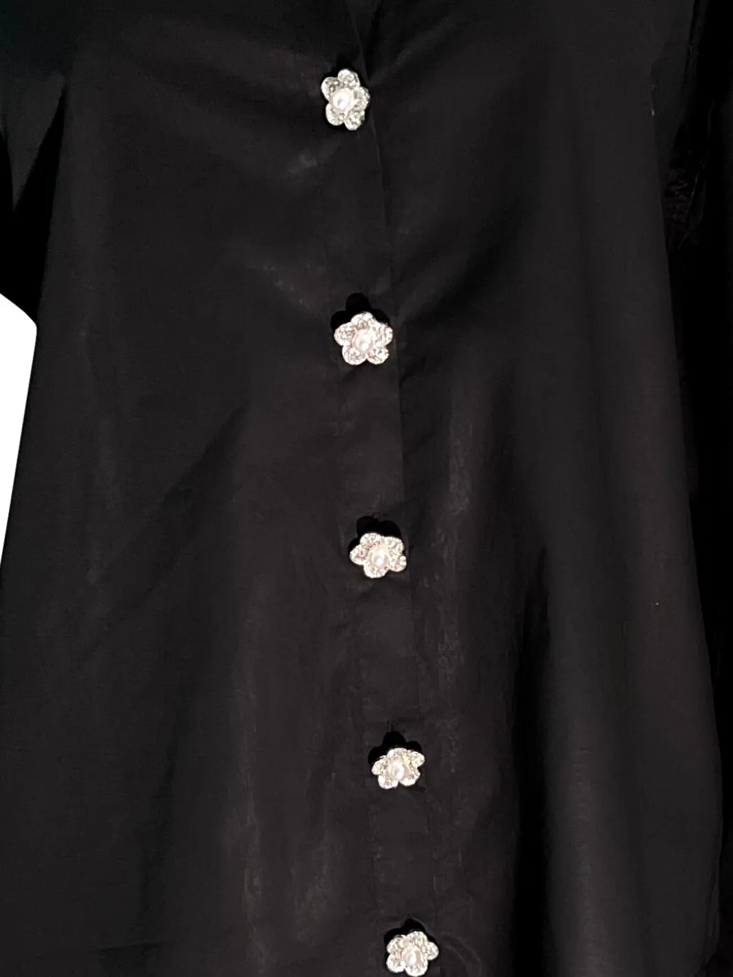 Black Oversized Button Down Shirt