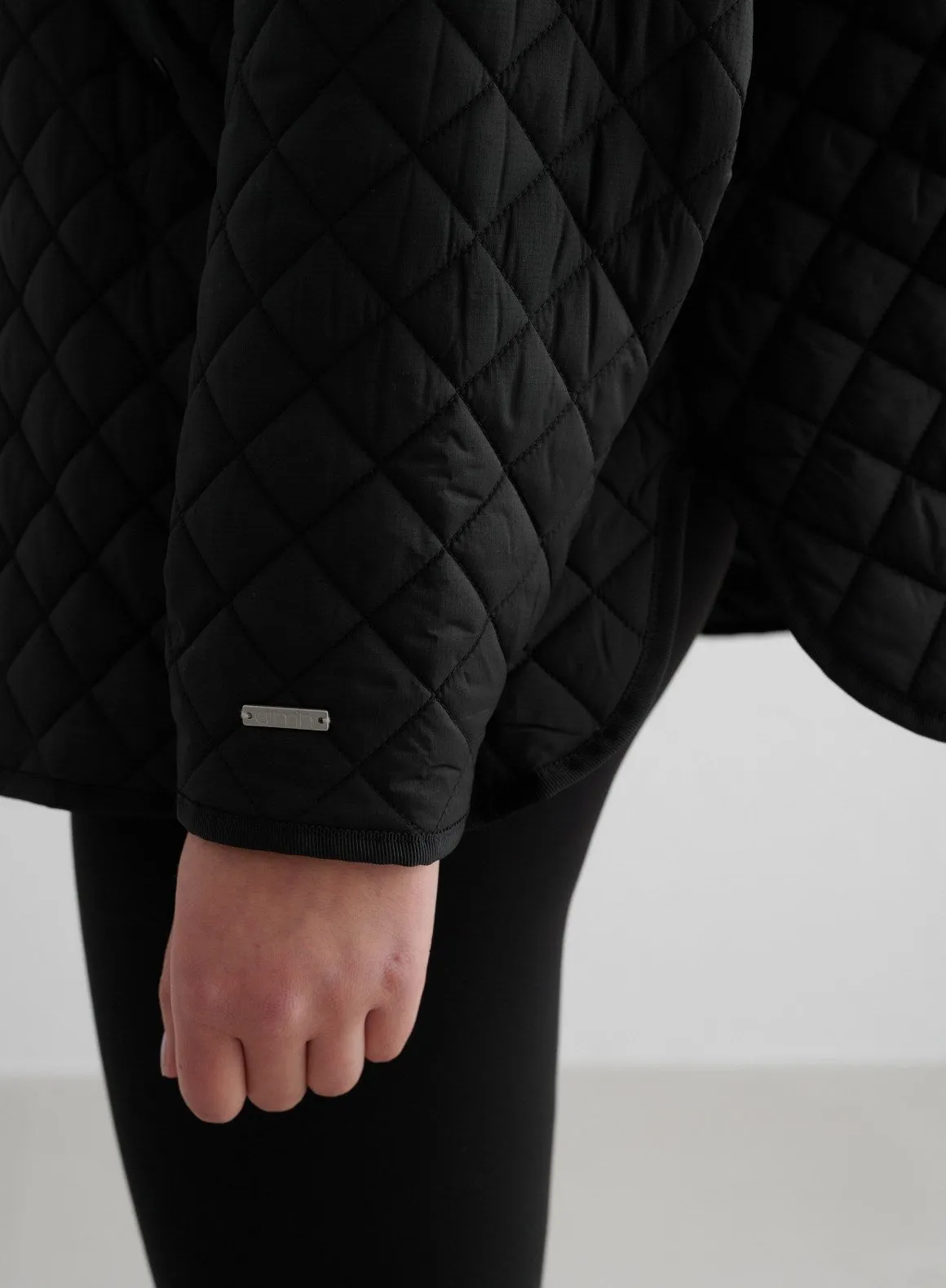 Black Oversized Quilted Jacket