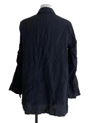 Black Satin Poncho