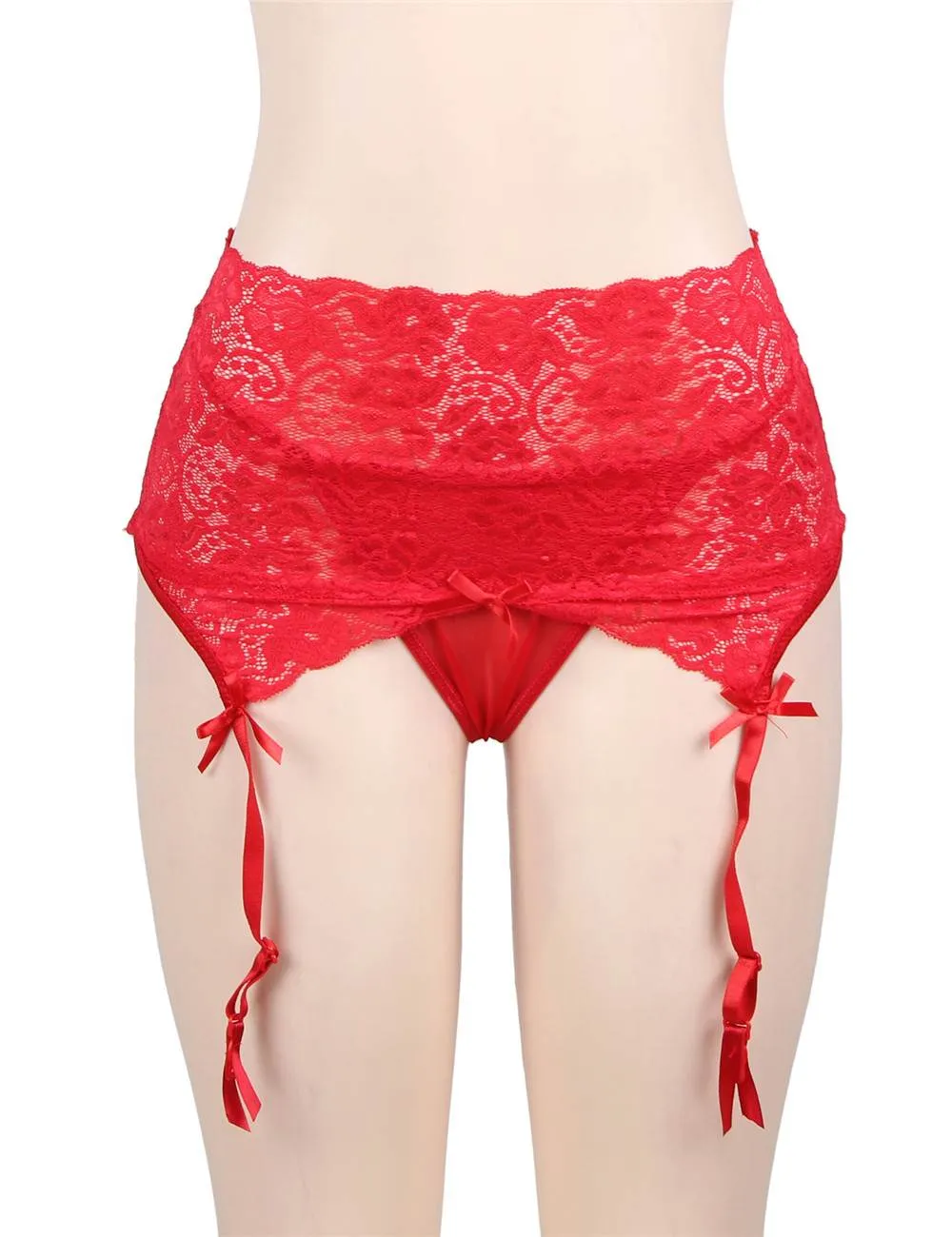 Black Sexy Lace Garter Panty