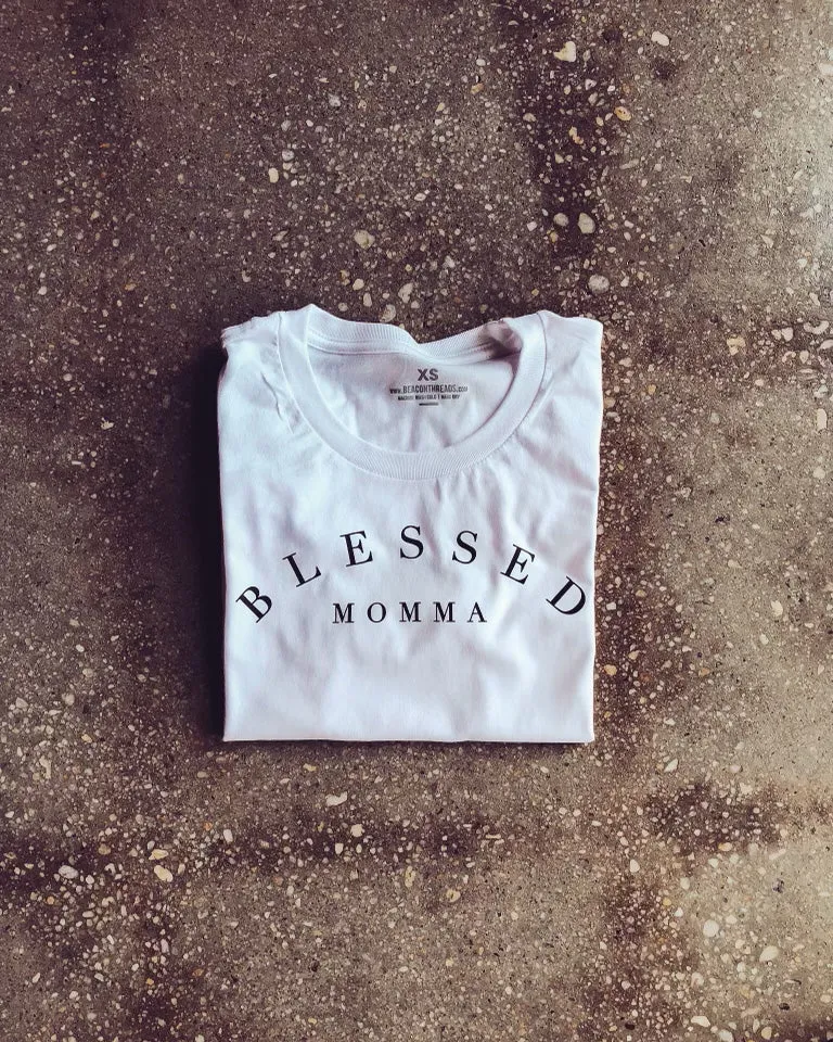 Blessed Momma Adult Box T-Shirt