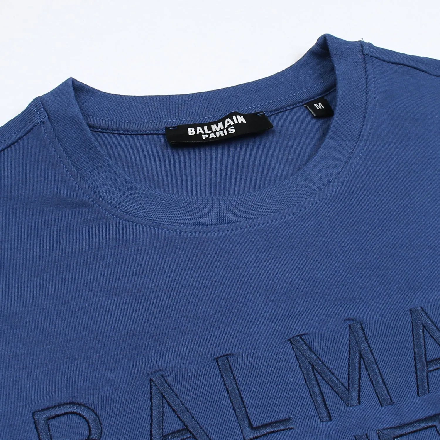 B.L.M.N Blue Embroidered Premium T-Shirt