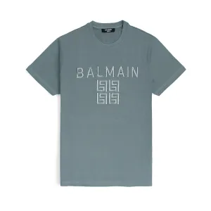 B.L.M.N Grey Embroidered Premium T-Shirt