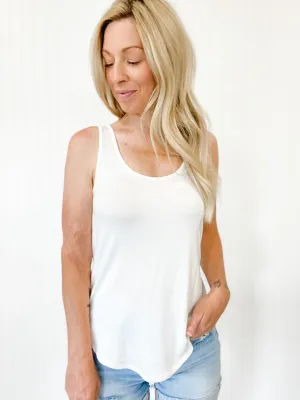 Blonde Ambition Basics Scoop Tank - Ivory