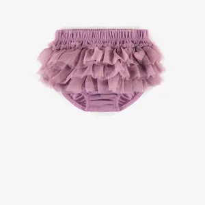 Bloomer mauve à volants, naissance || Purple bloomer with ruffles, newborn