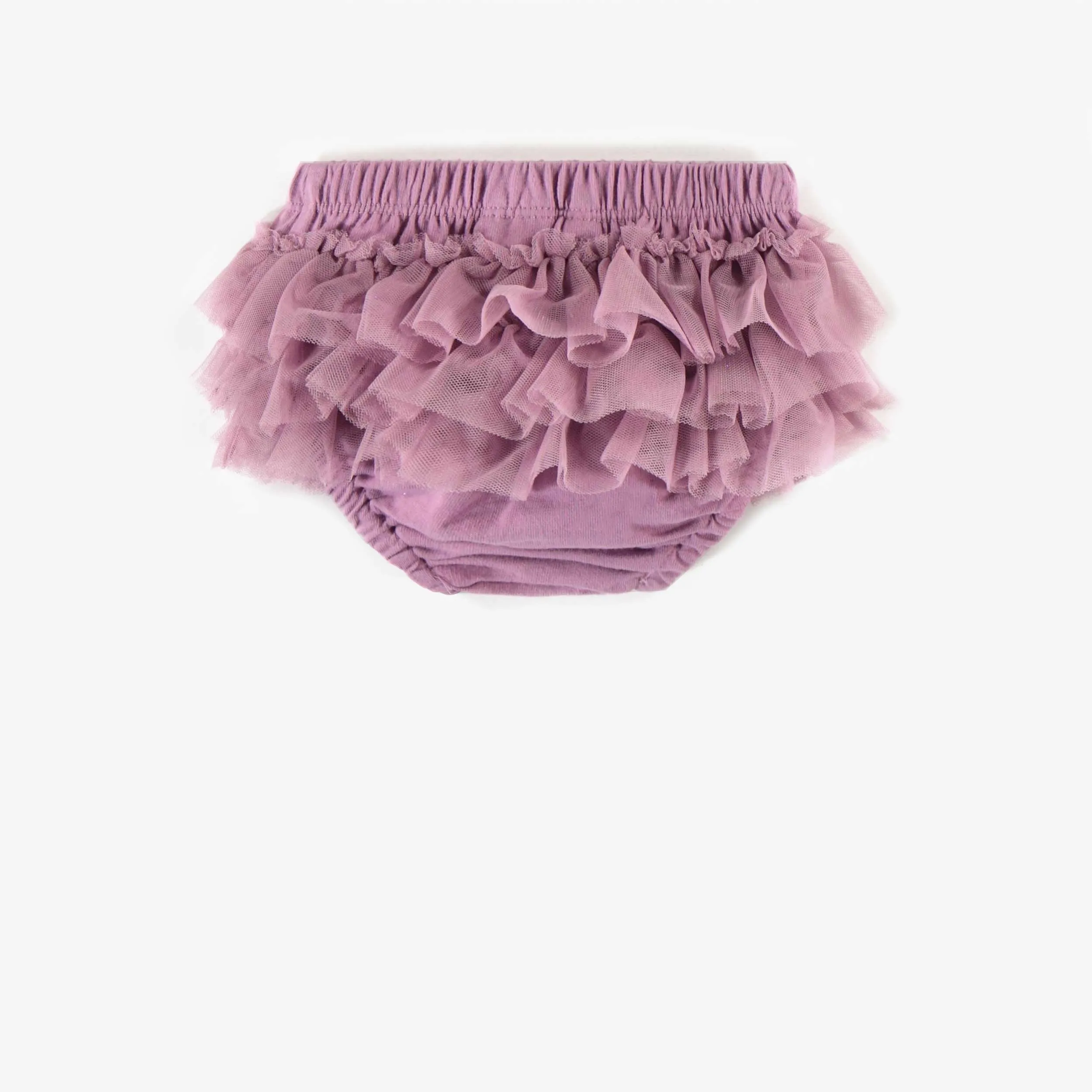 Bloomer mauve à volants, naissance || Purple bloomer with ruffles, newborn