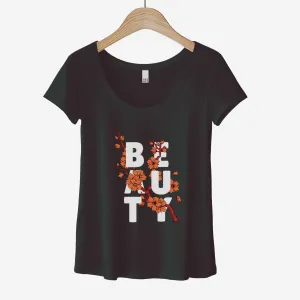 Blossoming Beauty - Women's Flex Scoop Neck Tee
