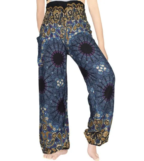Blue and Tan Mandala Pants