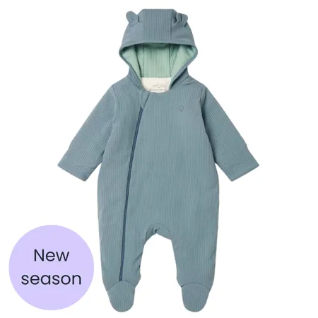 Blue Ribbed Pramsuit