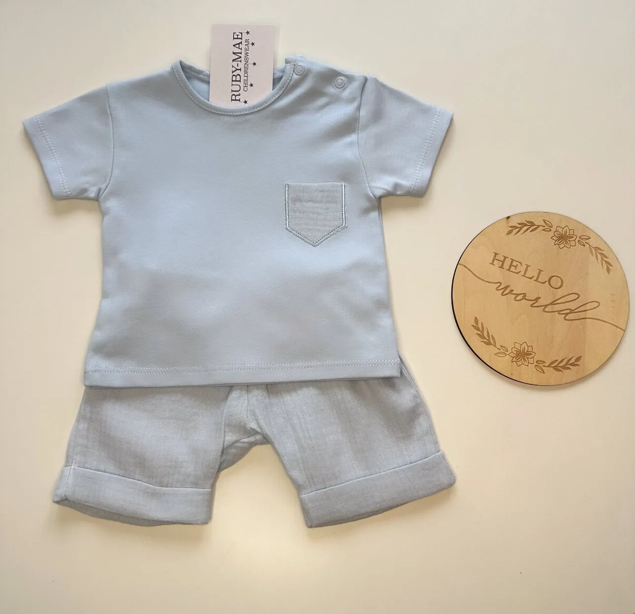 Blue Shorts & T-Shirt Set - Bobby