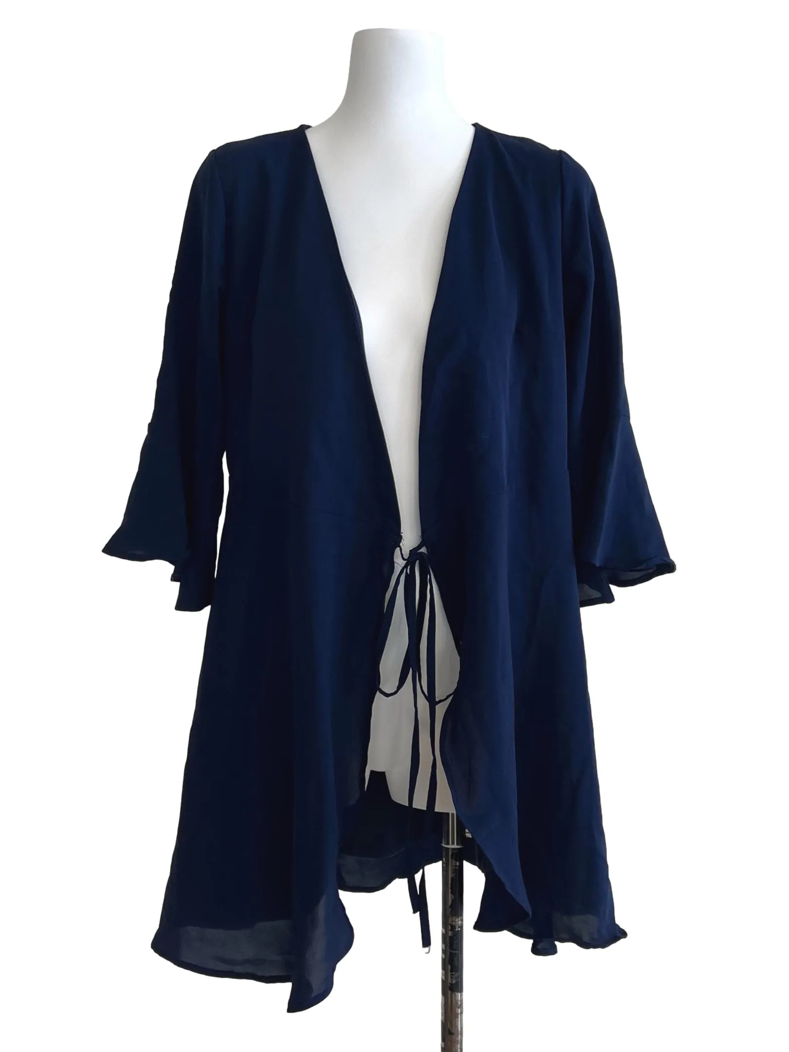 Blue Tie Cardigan