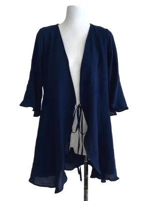Blue Tie Cardigan