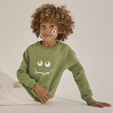 Bob & Blossom Olive Monster Sweatshirt