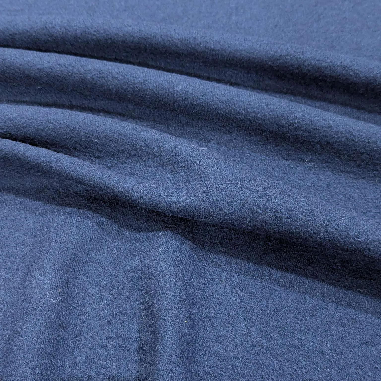 Boiled Wool Viscose Blend, Navy