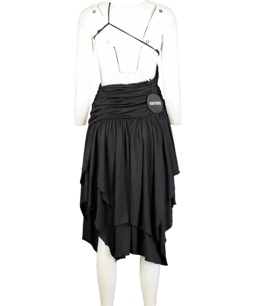 boohoo Beige Bengaline Tailored Plated Dress UK 12